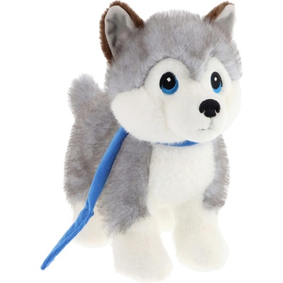 Keel Toys Плюшена играчка с клипс Keel Toys Keeleco - Хъски с каишка, 23 cm (SE4541)