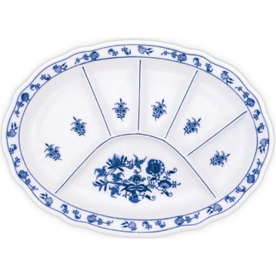 Český porcelán Dubí Talíř dělený 10447 Cibulák 37 cm