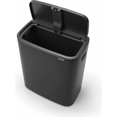 Brabantia Matne čierny dotykový oceľový odpadkový kôš 60 l Bo Touch Bin