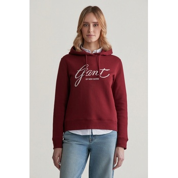 Gant Reg Script Hoodie Plumper Red