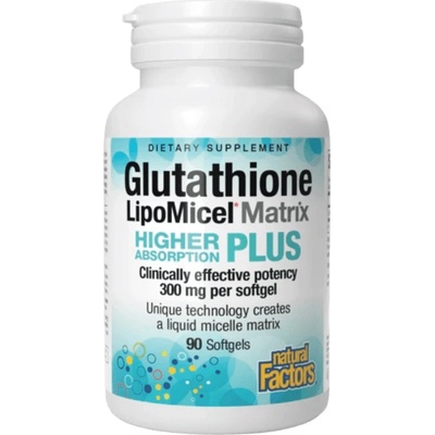 Natural Factors Glutathione LipoMicel Matrix 300 mg, 90 Softgels