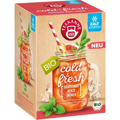 Teekanne cold & fresh Grapefruit Minze Ingwer Bio 15 sáčků