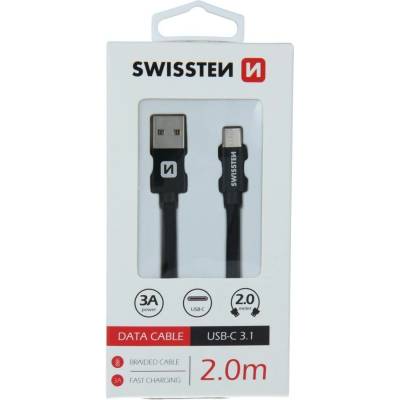 Swissten 71521301 datový USB - (USB TYP C), 2m, černý