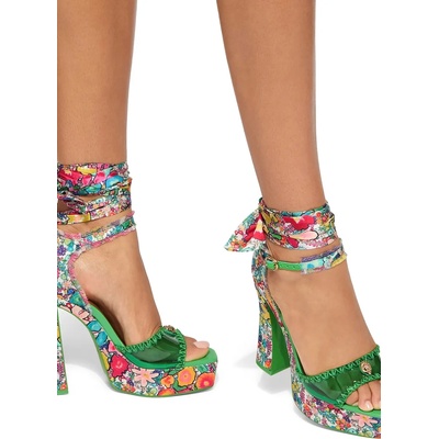 Kurt Geiger London сандали с дебел ток Vinyl Tie Platform (5867869080)