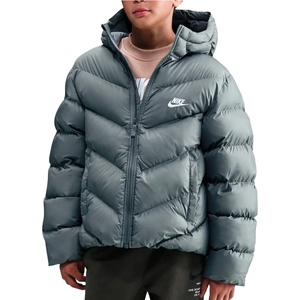 Nike Детско синтетично яке Nike Kid's NSW Therma Fit All Day Puffer Synthetic jacket - Smoke Grey / White (703-7970-0412)
