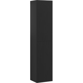 Mexen Rivel шкафче за баня 35 см, 2 врати, релефно, черен мат - 91A21-03016-2-BF71 (91A21-03016-2-BF71)