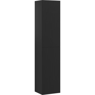 Mexen Rivel шкафче за баня 35 см, 2 врати, релефно, черен мат - 91A21-03016-2-BF71 (91A21-03016-2-BF71)