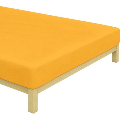 Tiptrade Froté prostěradlo Sytě Žluté 90x200