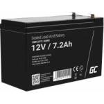 Green Cell Rechargeable battery AGM 12V 7.2Ah Maintenancefree for UPS ALARM