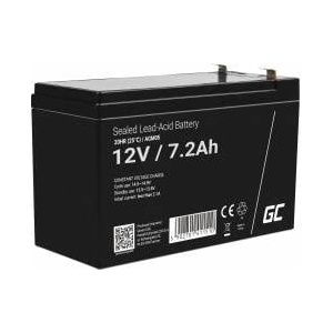 Green Cell Rechargeable battery AGM 12V 7.2Ah Maintenancefree for UPS ALARM