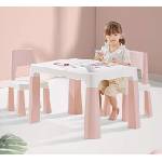 Pepita Dodo Маса + 2 бр. столове - розово-бяло (8817-Pink-white)