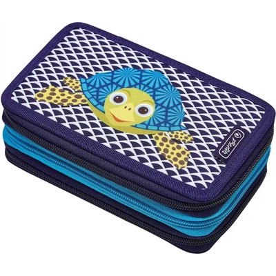 Herlitz Пълен несесер с 3 ципа, 31 части Cute Animals Turtle - Herlitz