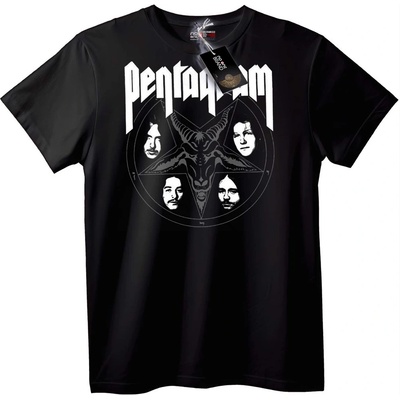 NOONEBRAND Тениска Pentagram Band - M, White