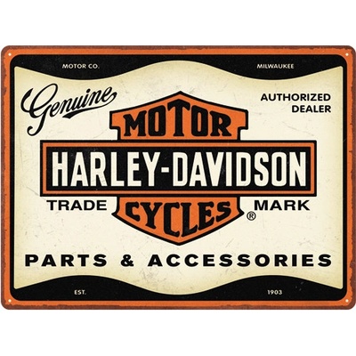 Postershop Plechová cedule: Harley-Davidson - Parts & Accessoires - 40x30 cm