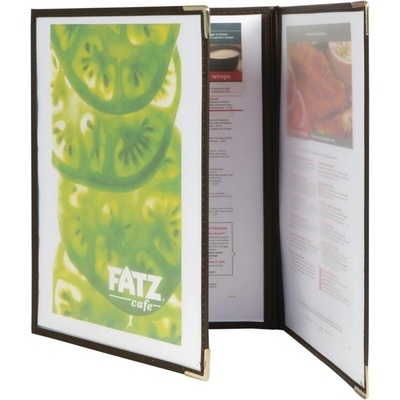 Securit obojstrannej dosky na menu Crystal A4 trojité 3 ks