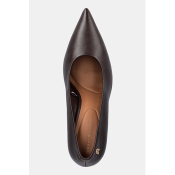 Tommy Hilfiger Кожени обувки с тънък ток Tommy Hilfiger TH SMOOTH LEATHER PUMP (FW0FW08960)