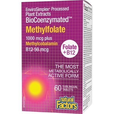 Natural Factors BioCoenzymated Methylfolate B12 50 mcg, 60 Tablets