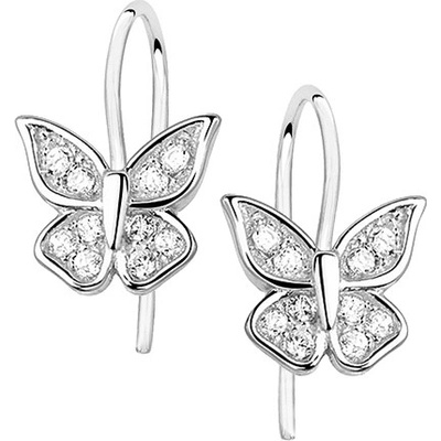 Lunica stříbrné motýlí náušnice 0116