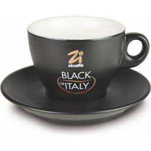 Zicaffè Чаша за капучино Zicaffe Black of Italy черна