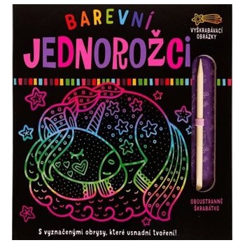 Farebné jednorožce Vyškrabávacie obrázky Olena Herasimova