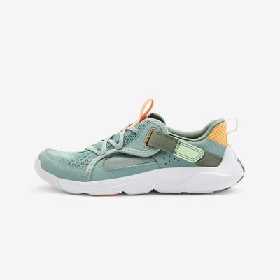 Decathlon detská priedušná športová obuv Playful Summer zeleno-oranžová