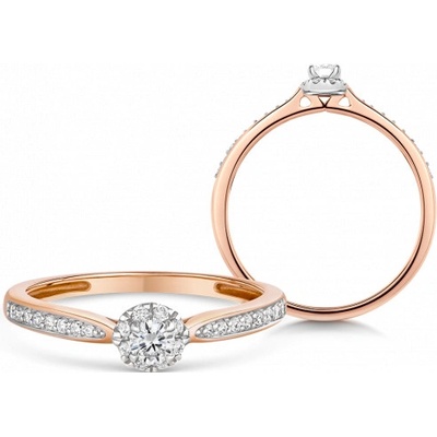 Sofia Diamonds zlatý zásnubný prsteň s diamantom UDRG48708R H 1