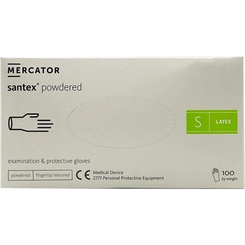 Mercator Medical Santex Powdered Examination & Protective Jednorazové púdrované latexové 100 ks