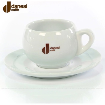 Danesi Caffé бяла порцеланова чаша с чинийка за лате 250 мл