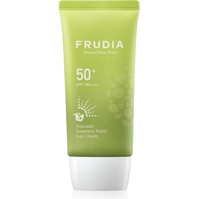 Frudia Sun Avocado Greenery Relief хидратиращ защитен крем за чувствителна кожа на лицето SPF 50+ 50 гр