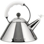 Alessi Чайник за котлон 9093 2л, сребрист/бял, Alessi (AL9093W)