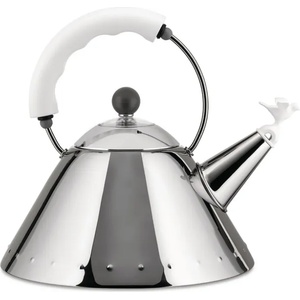 Alessi Чайник за котлон 9093 2л, сребрист/бял, Alessi (AL9093W)