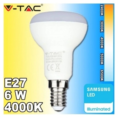 V-TAC PRO SAMSUNG LED žiarovka E14 R50 6W denná biela
