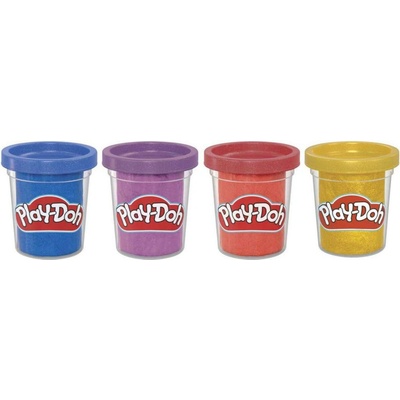 Hasbro Play-Doh plastelína metalické, 4 kusy, lesklé farby, G1737