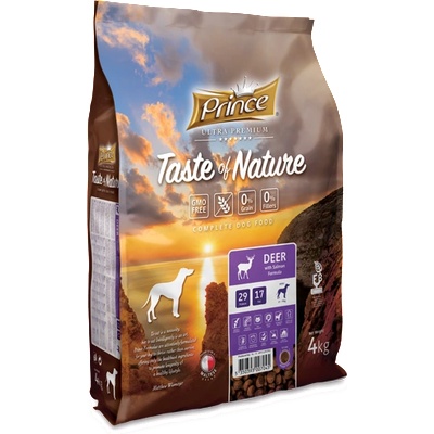 Petnutrition ПОСЛЕДНИ БРОЙКИ: Премиум гранули за кучета с еленско месо и сладък картоф, без зърно и глутен taste of nature 4kg deer - за средни и едри породи