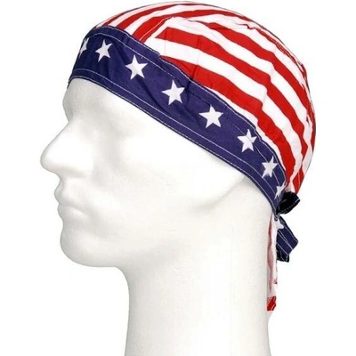Fostex šátek pirát Bandana red/white stripes