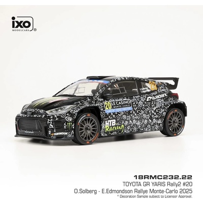 Toyota GR Yaris Rally2 Rally Monte Carlo 2025 20 Solberg Edmondson IXO 1:18