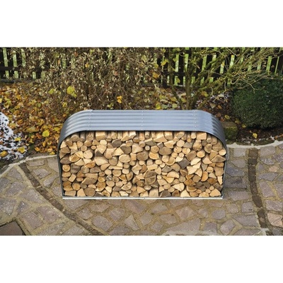 Přístřešek na dřevo WESTMANN 212 x 46 x 111 cm plechový antracit