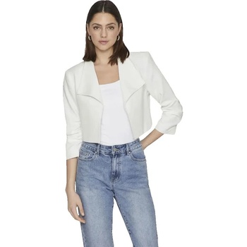 VILA Сако Vila Her Bin Cropped blazer - White (Cloud Dancer)