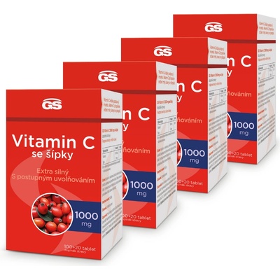 GS Vitamin C 1000 se šípky 4 x 120 tablet