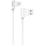  Кабел за данни DeTech DE-21i USB към Lightning 1m Бял (DeTech DE-21i)