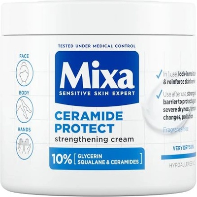 Mixa Ceramide Protect Strengthening Cream крем за тяло за укрепване на защитната бариера на кожата 400 ml за жени