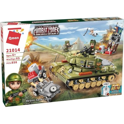 Конструктор, Qman, Combat Zone, Тежък танков корпус, 858 части (Q21014)