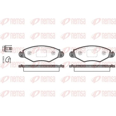 Sada brzdových platničiek kotúčovej brzdy (na jednu nápravu) REMSA 0643.20 0643.20