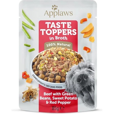 Applaws Капсула Applaws Dog Taste Toppers in Broth говеждо, боб, сладък картоф и червен пипер 85 г