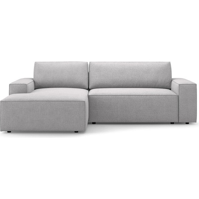 Micadoni Светлосив разтегателен ъглов диван от букле (ляв ъгъл) Jodie - Micadoni Home (MIC_LCF_101_F1_JODIE4)