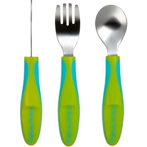 Vital Baby Комплект детски метални прибори за хранене Vital Baby - Зелени (V-443881) - baby
