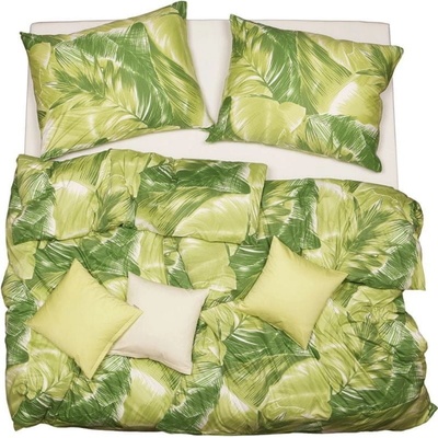 SCANquilt Obliečky Art jersey palms zelená 140x200 70x90