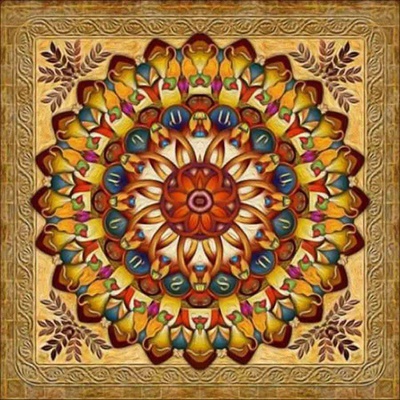 Norimpex - Puzzle Diamant painting: Golden mandala 30x30cm 7D - 1 - 39 piese