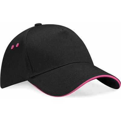 Beechfield B15C 5 panelová sandwich 53.015C black/fuchsia