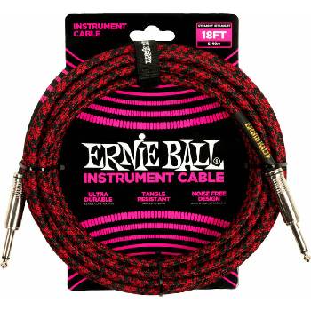 Ernie Ball Braided Straight Straight Inst Cable 5, 5 m Директен - Директен Инструментален кабел (P06396)